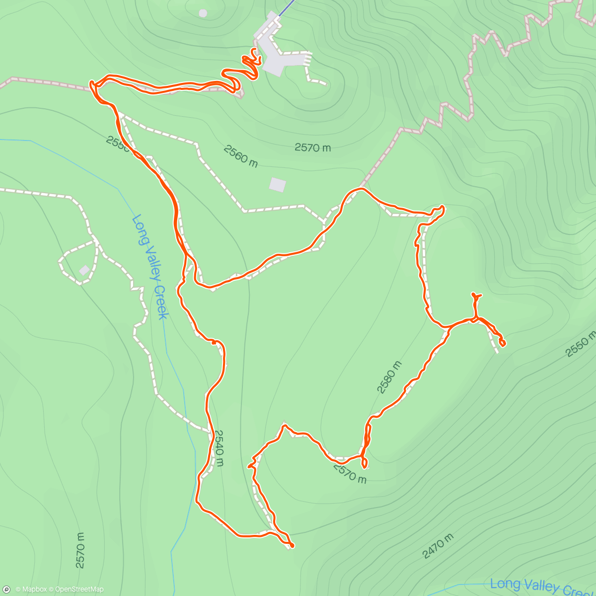 Map of the activity, Mount San Jacinto