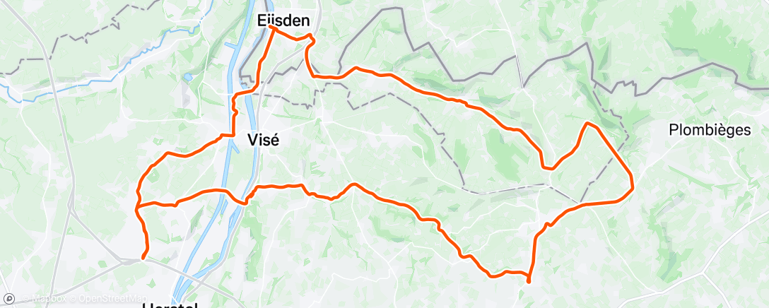 Map of the activity, Sortie vélo le matin