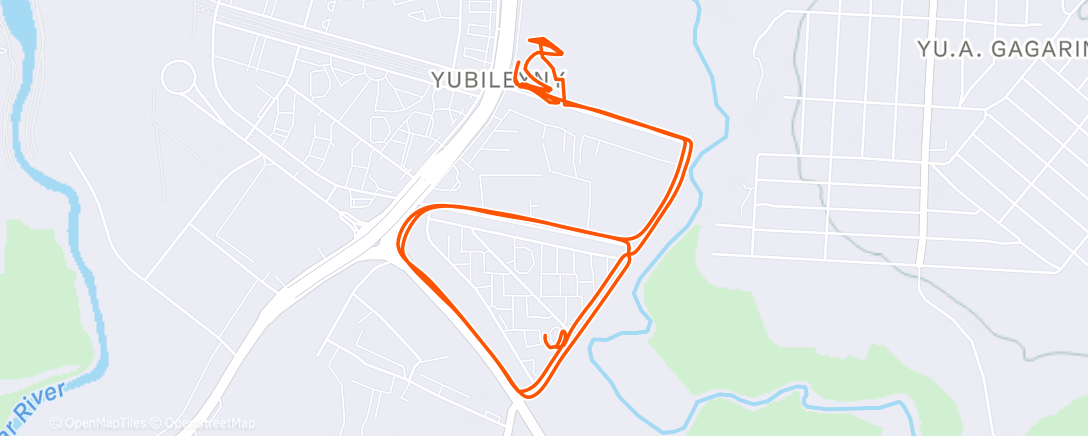 Map of the activity, Вечерний забег