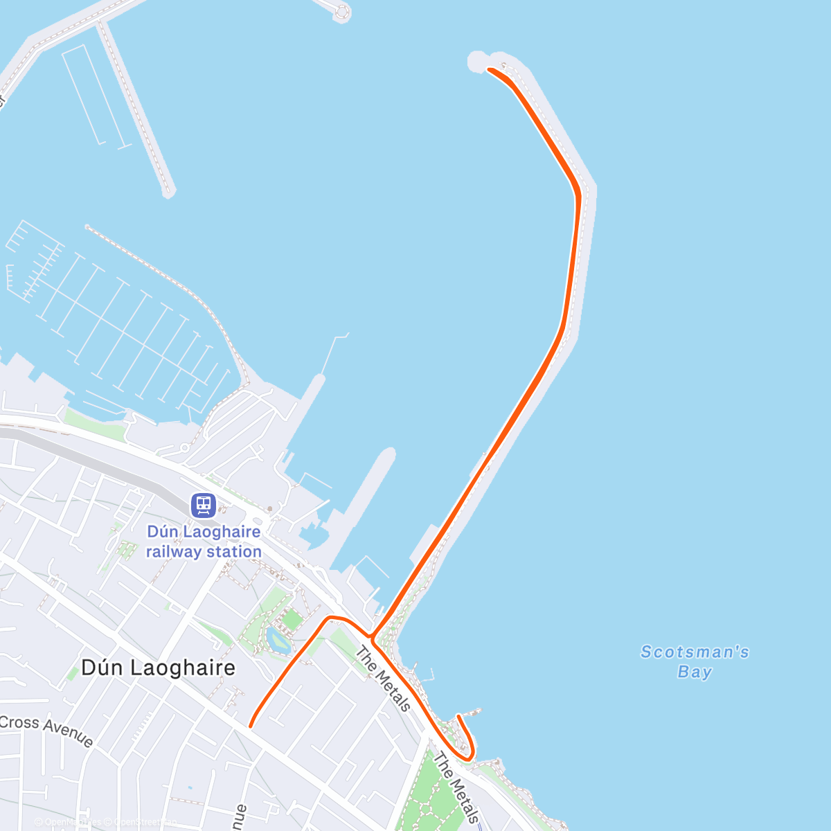 Map of the activity, Evening Run