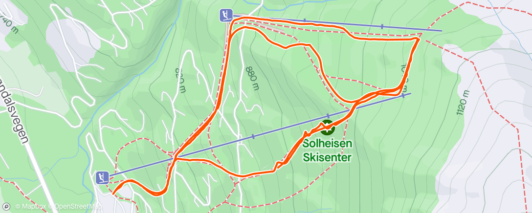 Map of the activity, Randomorgen i Solheisen