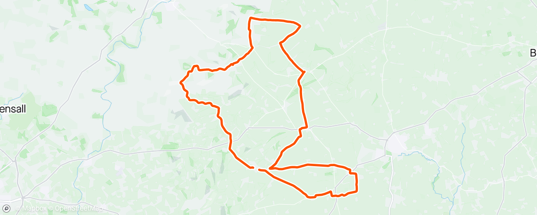 Map of the activity, Hills to Sledmere