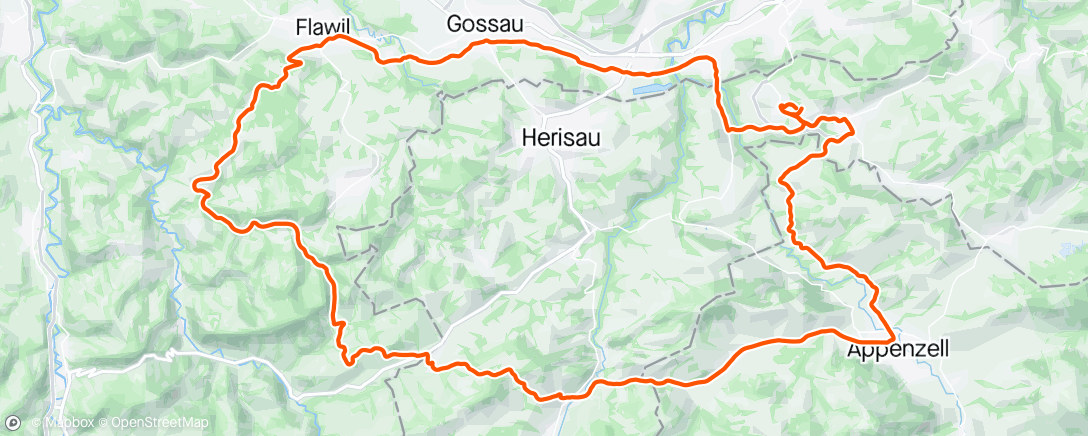 Map of the activity, Hügeltour