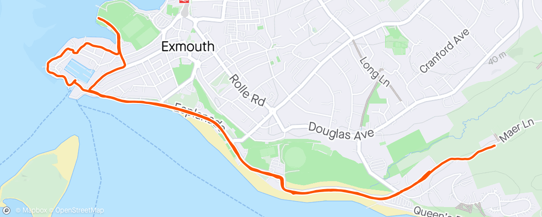 Map of the activity, Exmouth