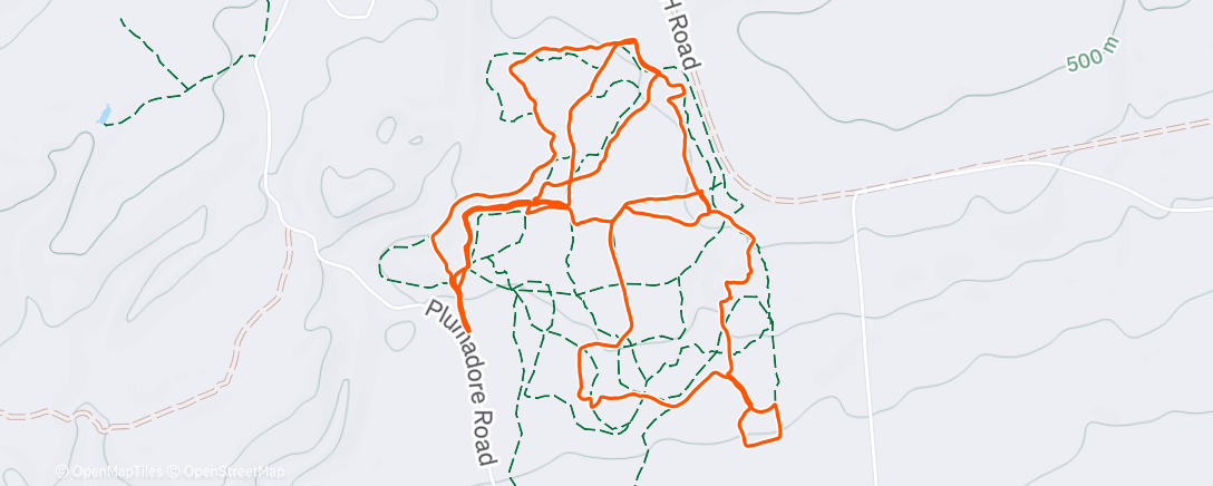 Map of the activity, Lunch Nordic Ski