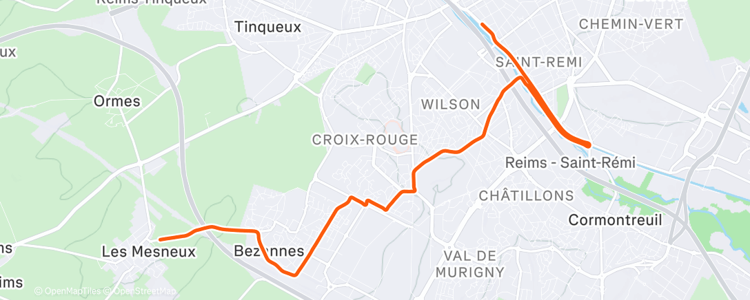 Map of the activity, Morning Ride
