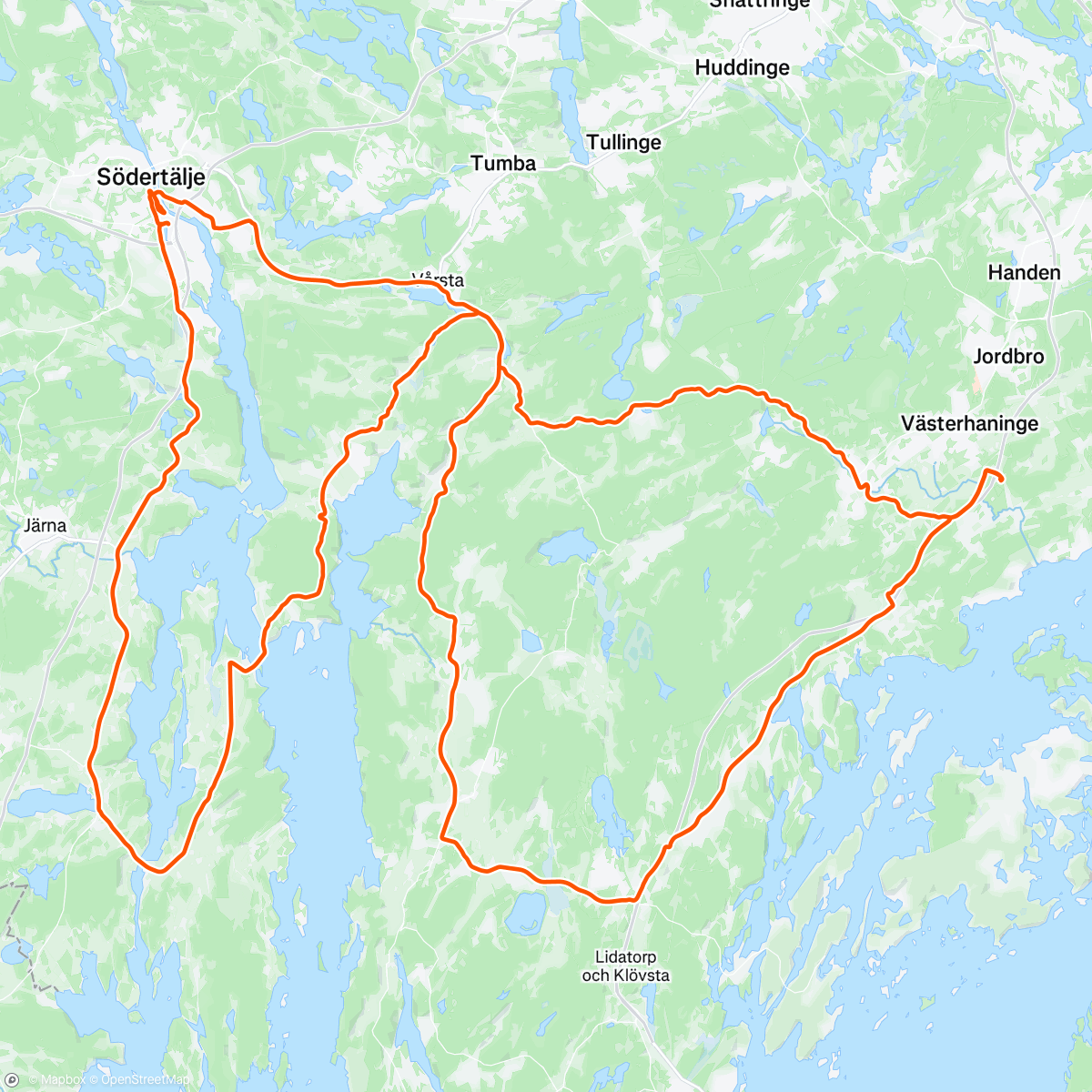 Map of the activity, Coffee Ride