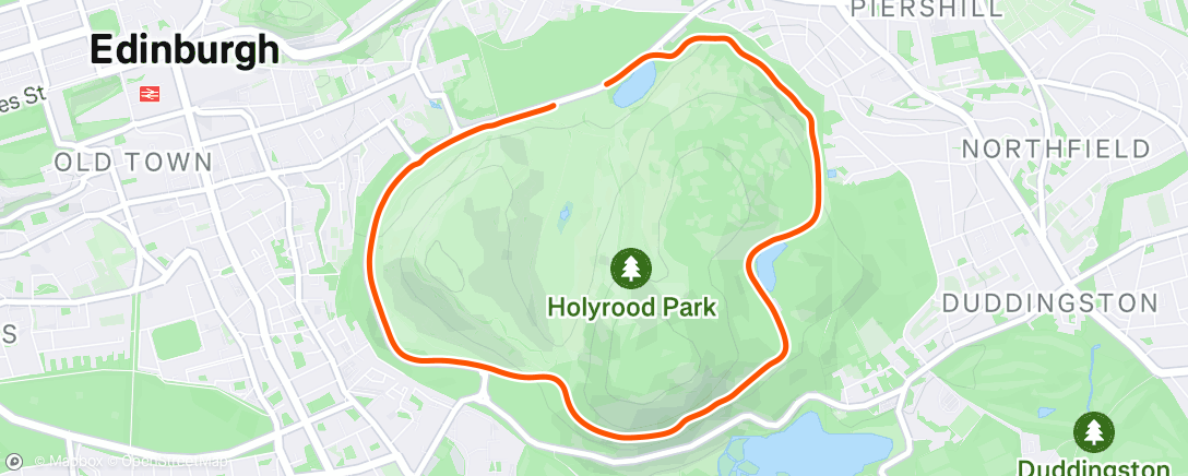 Map of the activity, Holyrood parkrun w/ E&S
