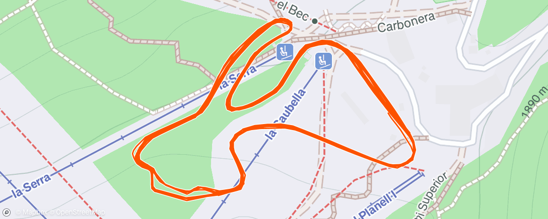 Map of the activity, XCC Vallnord 🇦🇩