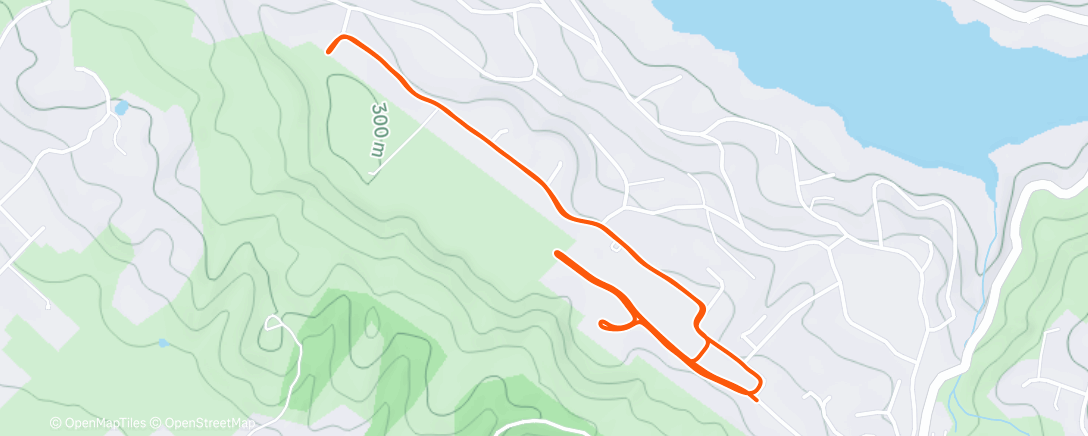Map of the activity, Afternoon Run