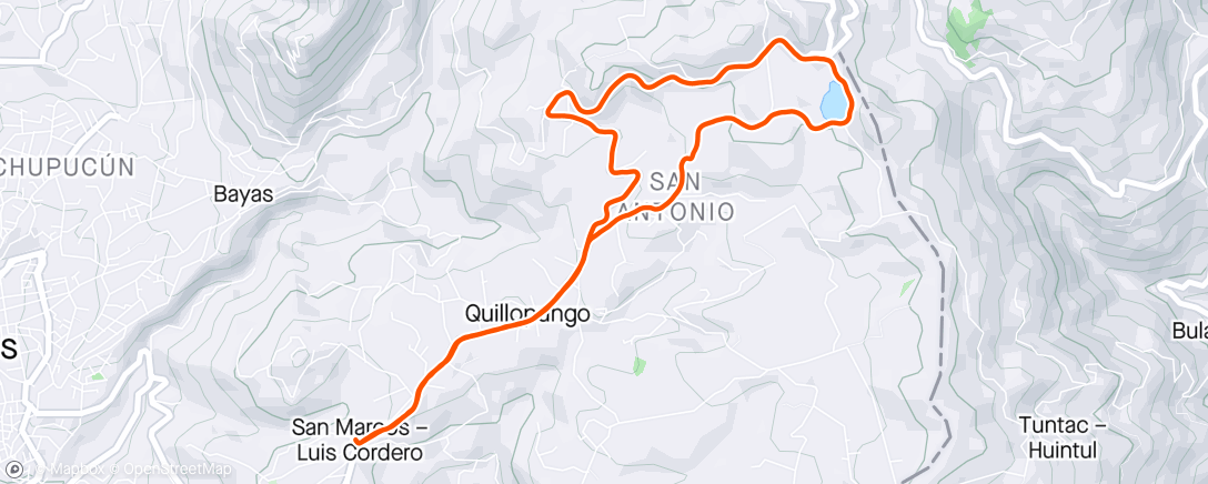Map of the activity, Ruta de las iglesias san marcos 10k