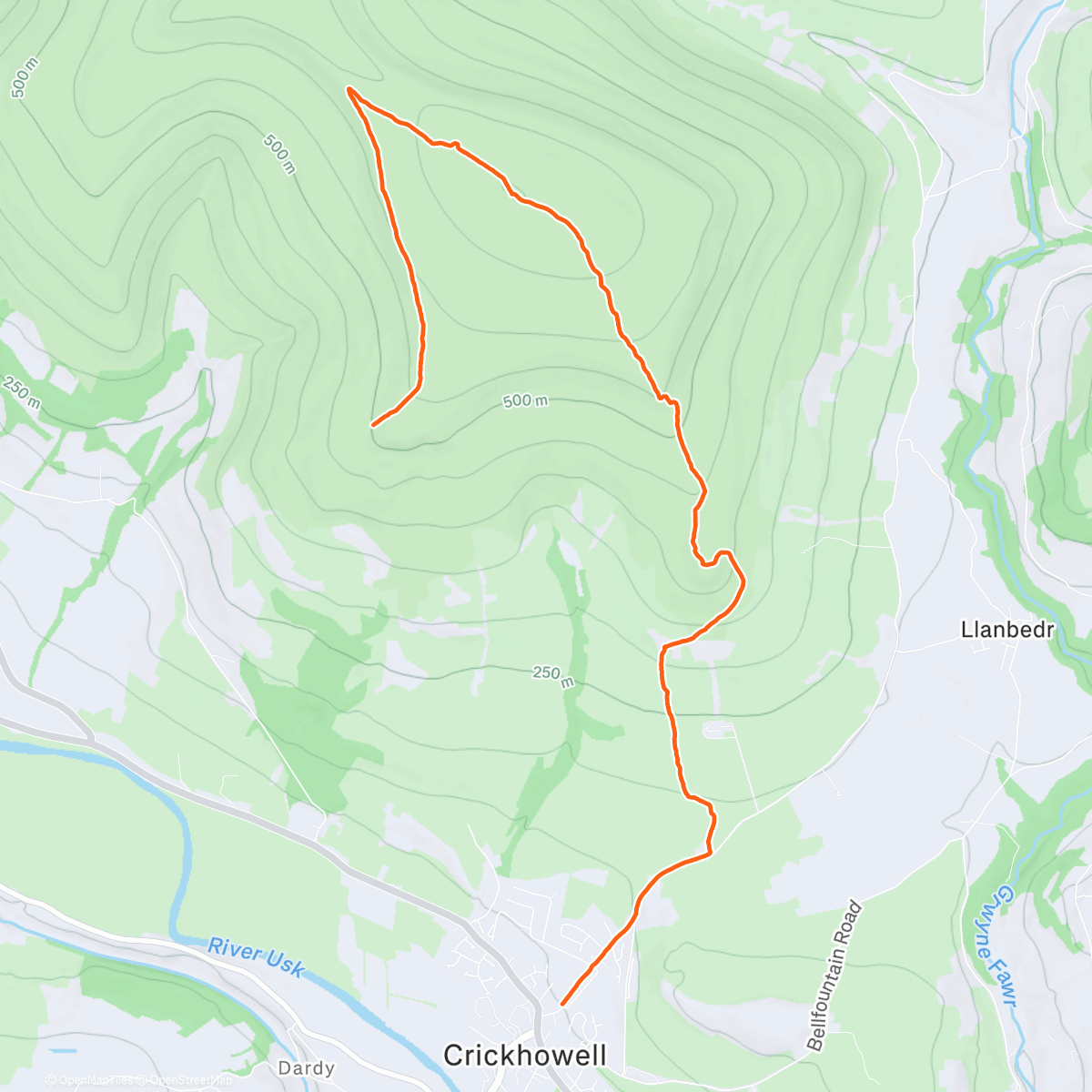 Map of the activity, More mountains