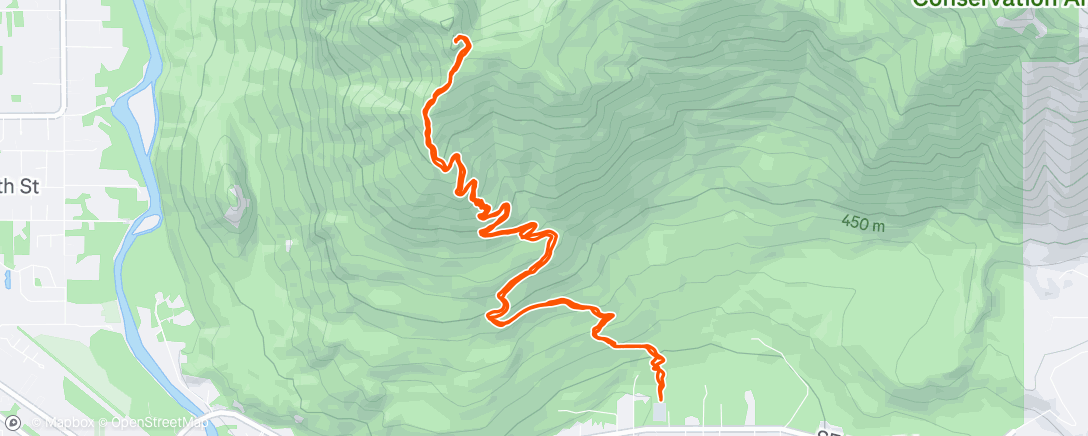 Map of the activity, Catching the 11:59 Bus