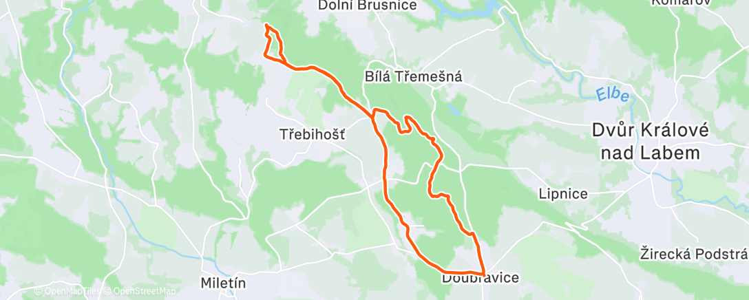 Map of the activity, Morning Run