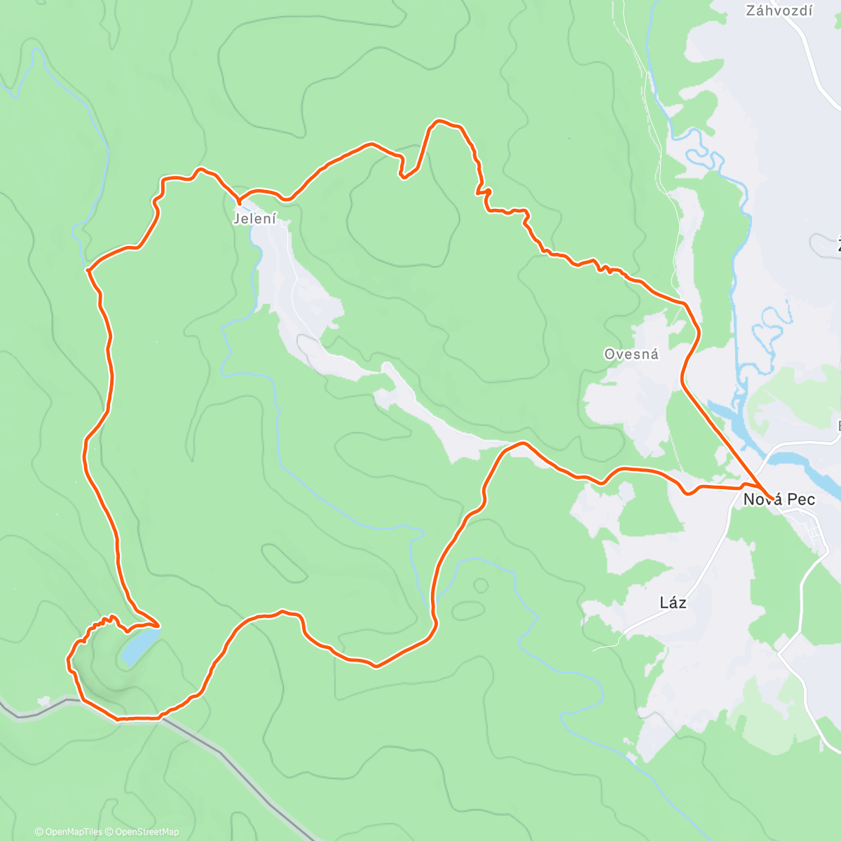 Карта физической активности (S Alcou na Plechy pres Medvedi stezku)