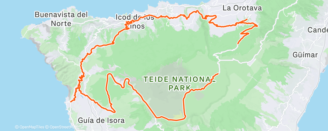 Map of the activity, Cycling