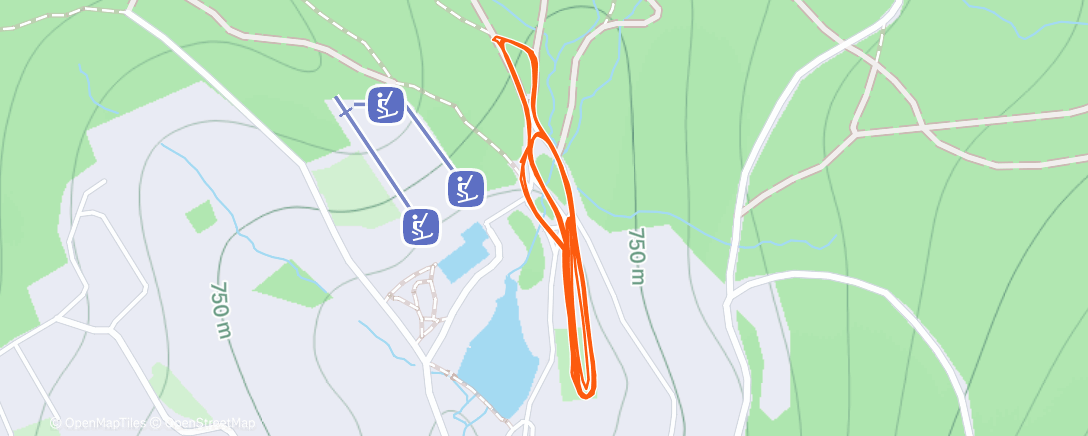 Map of the activity, Morning Nordic Ski