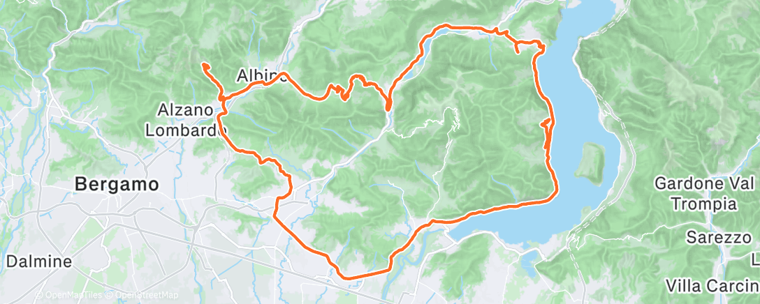 Map of the activity, Утренний велозаезд