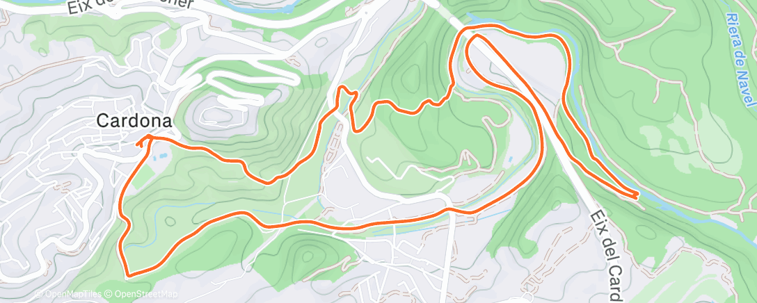 Map of the activity, Trail Silvestre Cardona 2025