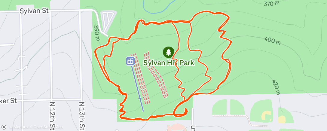 Map of the activity, Morning Mountain Bike Ride