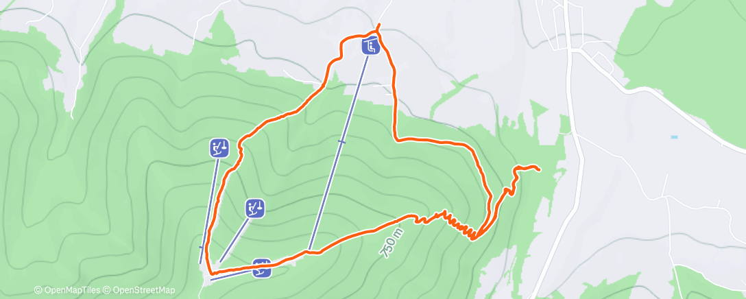 Map of the activity, Morning Hike