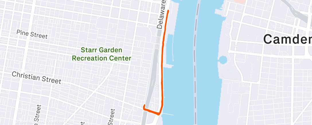 Map of the activity, Afternoon Run