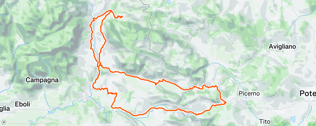 Map of the activity, Giro mattutino