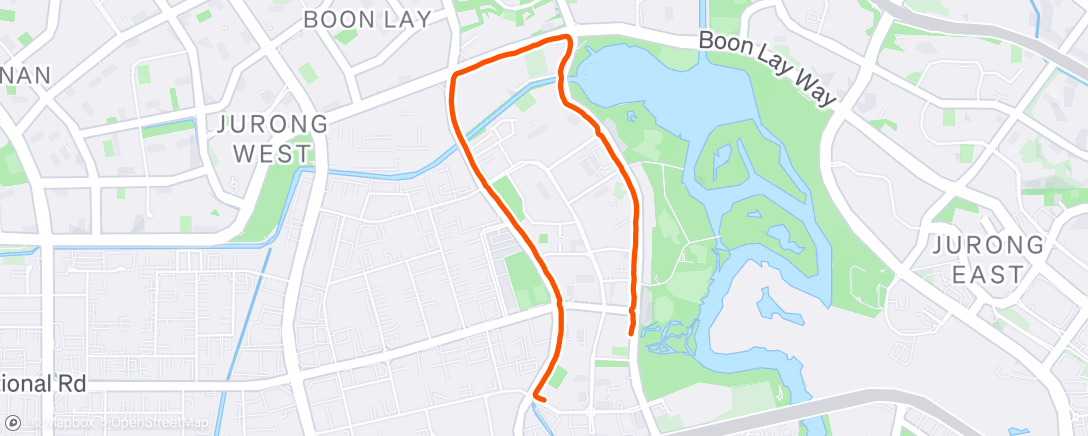 Map of the activity, Afternoon Run
