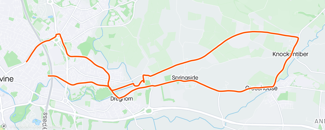 Map of the activity, Warm 10 a half mile run, this morning with J 👍🏃‍♂️🏃‍♀️ I haven't run that distance for a while 🤗🥵