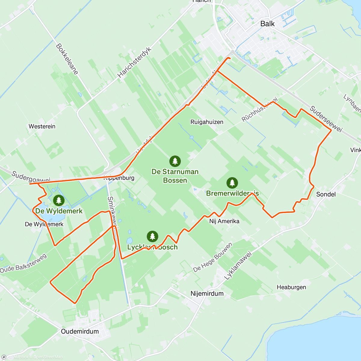 Carte de l'activité Gaasterlân Run 2024 - 1:21:19 🥴