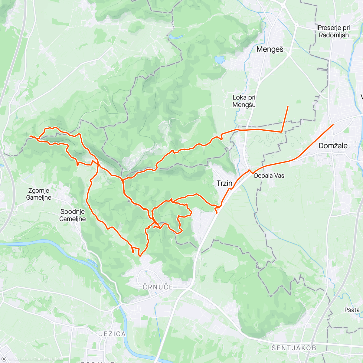 Map of the activity, Rašica