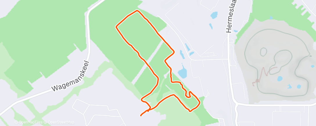 Map of the activity, Wandeling Zandberg