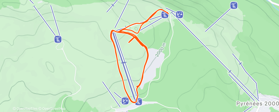 Map of the activity, Esquí de montaña matutino