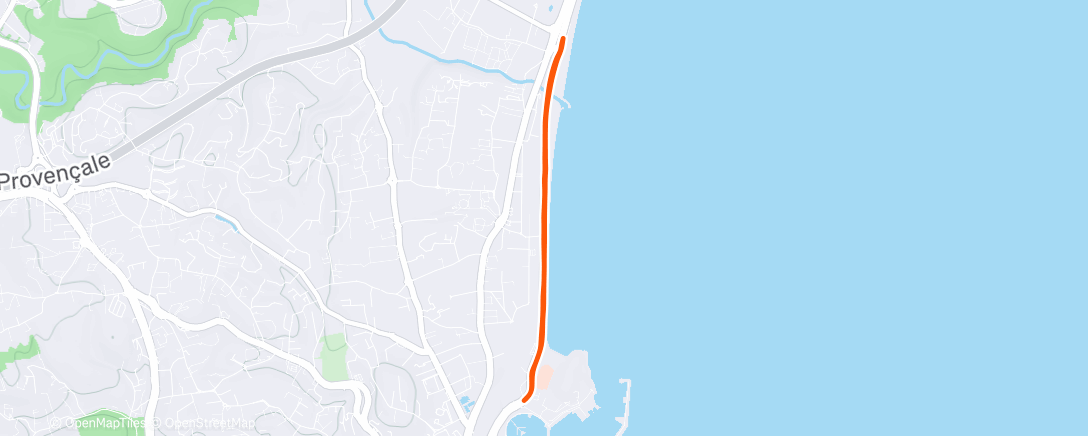 Map of the activity, Antibes 5km time-trial