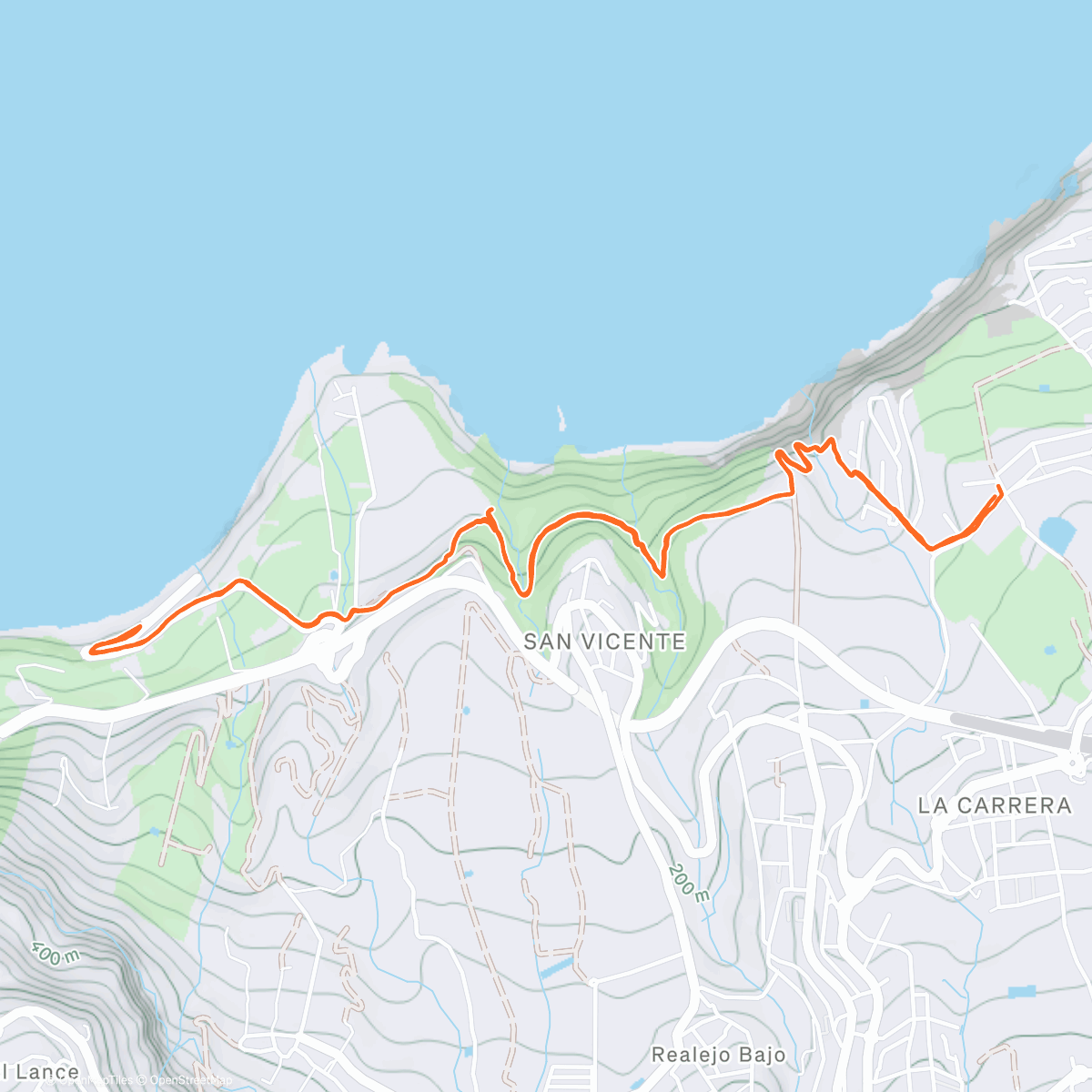 Карта физической активности (Afternoon Hike)