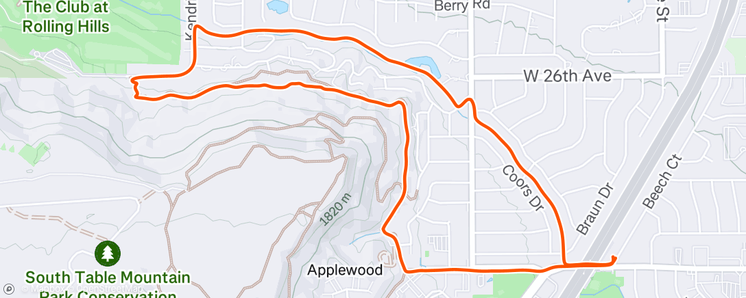 Map of the activity, Morning Run