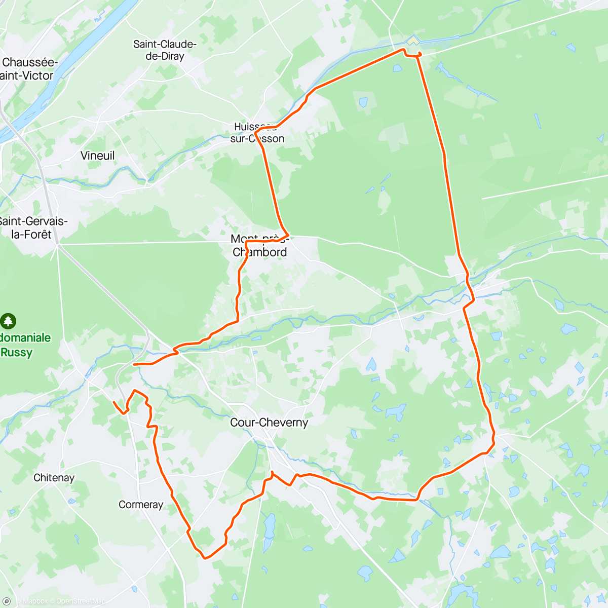 Map of the activity, First ride avec le nouveau vélo
