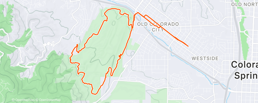 Map of the activity, Lunch Trail Run