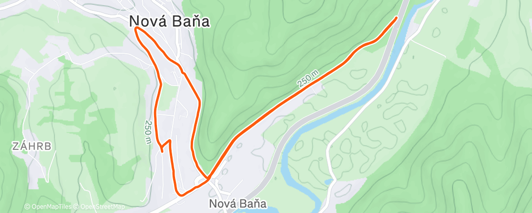 Map of the activity, Morning Run