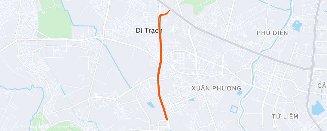 Map of the activity, Morning Run