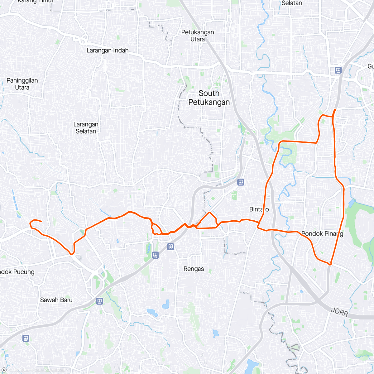 「Morning Ride Pd Indah Loop」活動的地圖