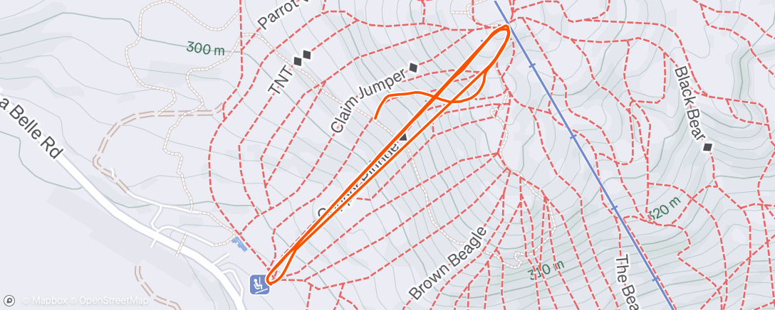 Map of the activity, Boho night ski