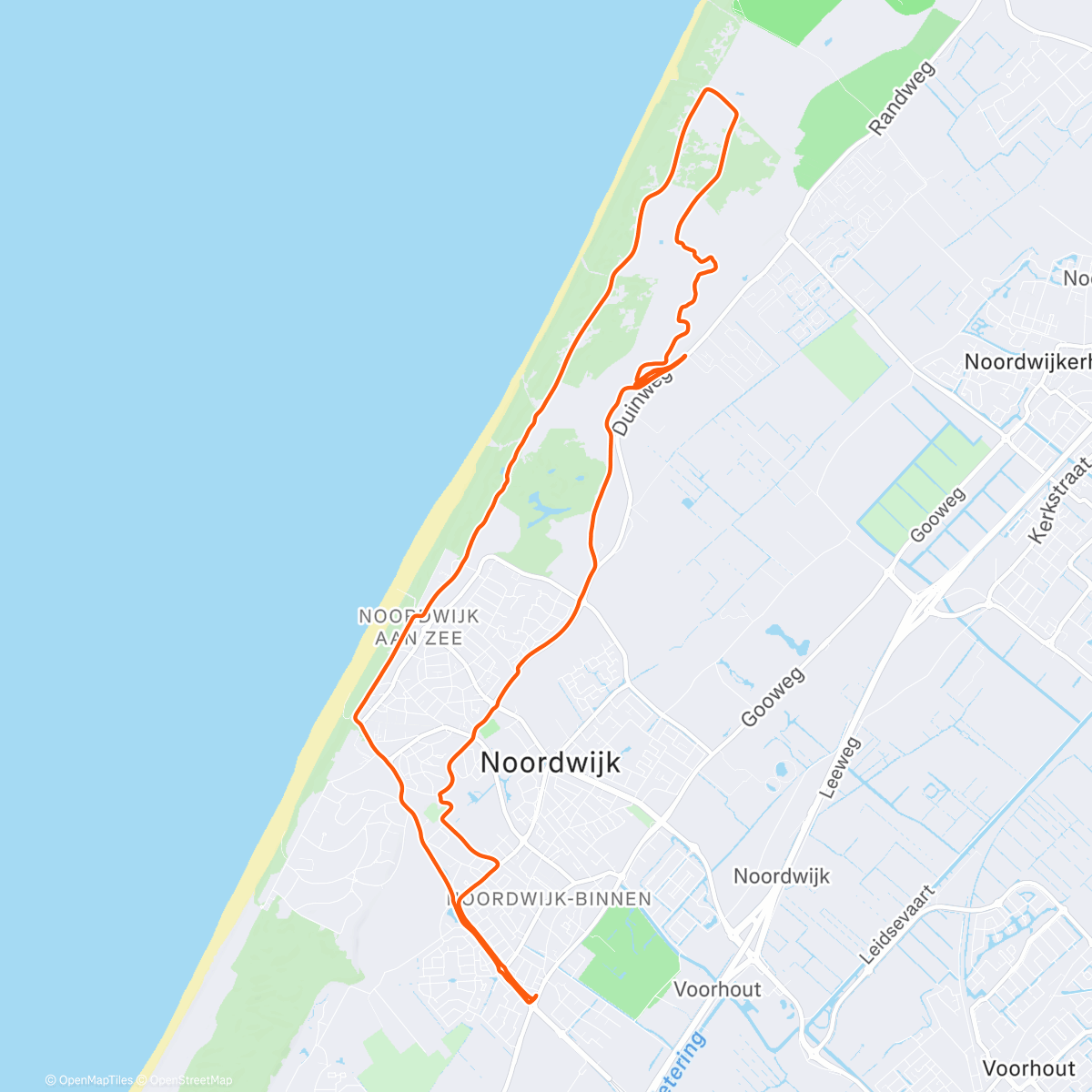 Map of the activity, Over parkoers 1 met 10/1