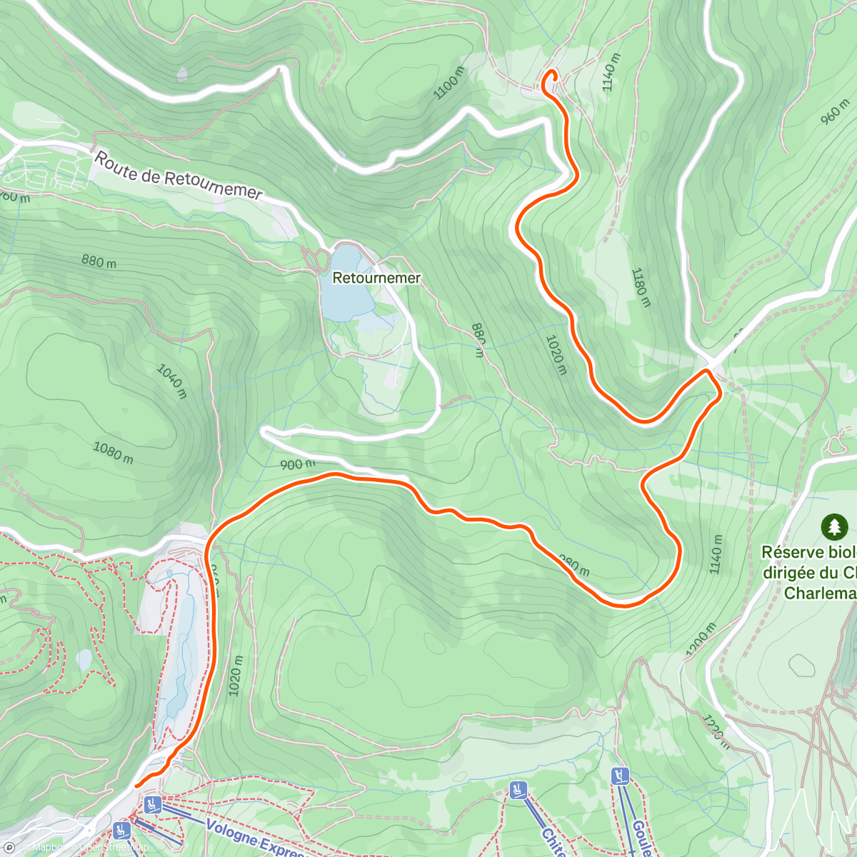 Map of the activity, Crawling back to the hotel  ⛰️