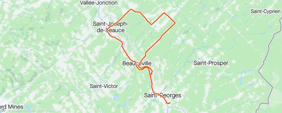 Map of the activity, 1e ride de la saison assez raide