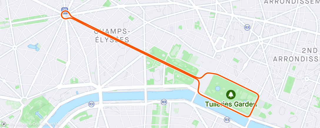 Map of the activity, Zwift - Race: Stage 4: Vive La France - Champs Elysees (B) on Champs-Élysées in Paris