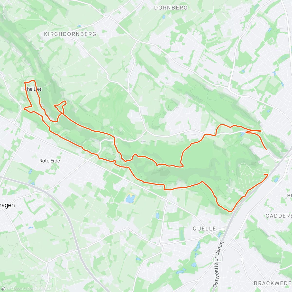 Map of the activity, Mittwochsrudel🤙😎🚵