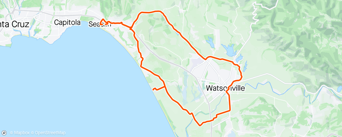 Map of the activity, Afternoon Ride (fixed gear)