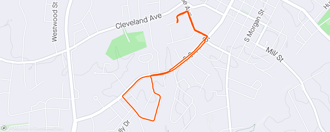 Map of the activity, After supper stroll with Kathy 👏🏃‍♂️😊