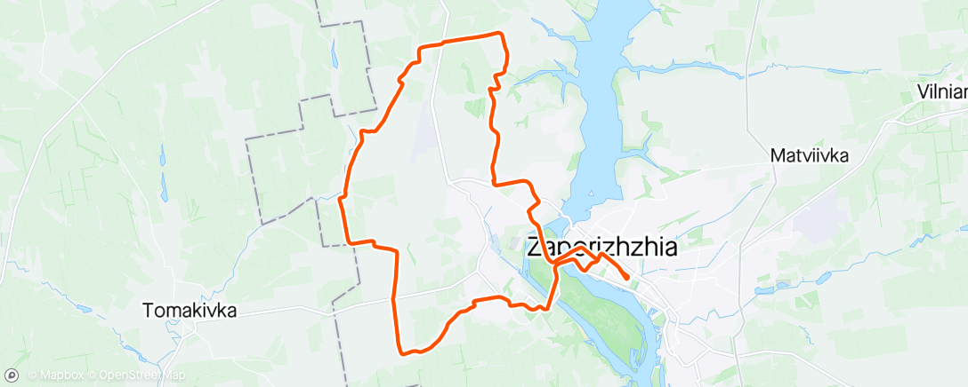 Map of the activity, Тренировка (утро)
